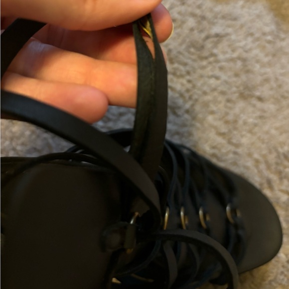 Yves Saint Laurent wedge sandals -Black - Picture 12 of 12